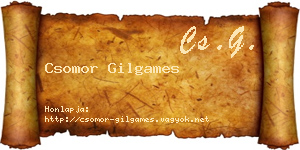 Csomor Gilgames névjegykártya